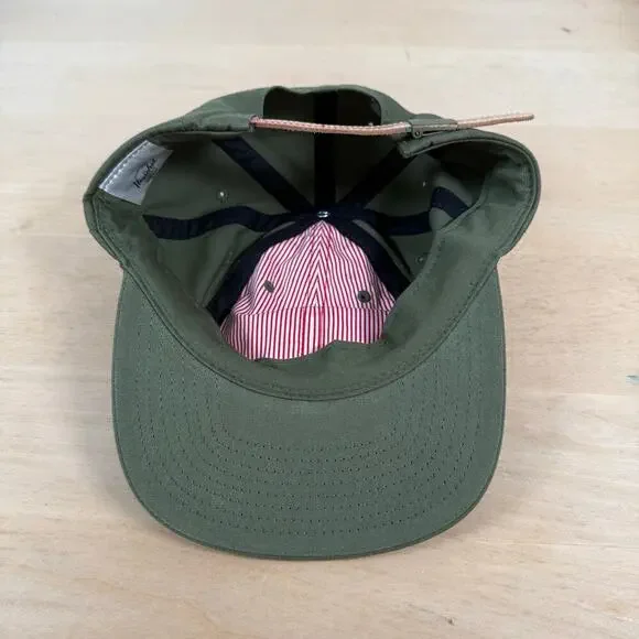 Herschel Supply Company Hat Olive Green leather strap Glenwood series - Picture 8 of 9